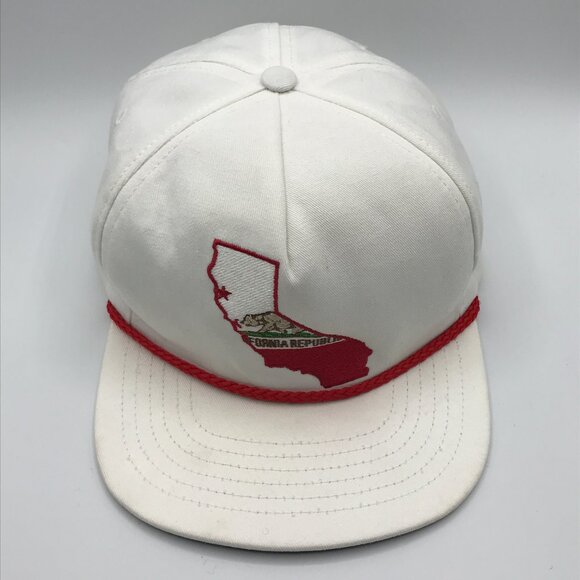Campus Retro California White Snapback Baseball Hat Cap Vintage - Picture 6 of 8